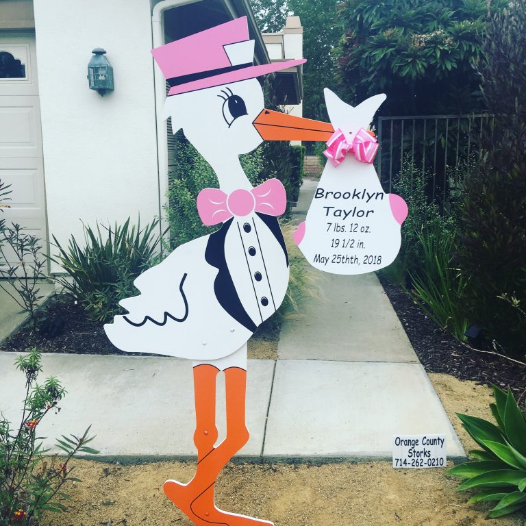 stork sign rentals Lake Forest, CA Orange County Storks